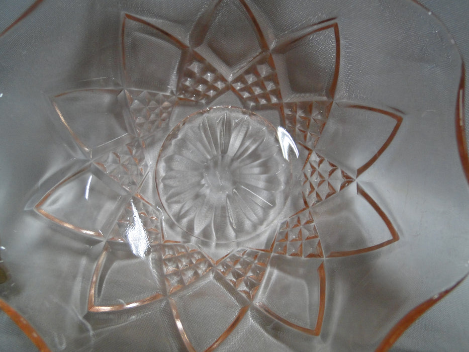 Hazel Atlas Diamond Arches Pink: Fruit Bowl (s), 4 3/4" x 1.5" Tall, Crimped