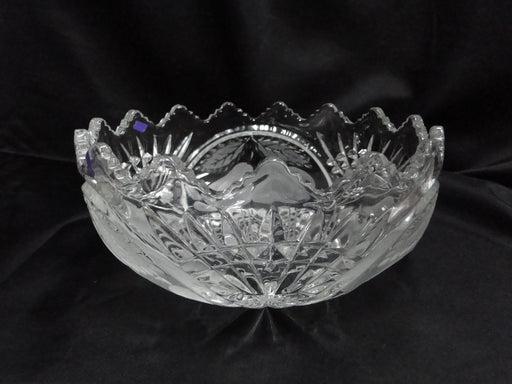 French Tazza, Fruit, Etched: Round Serving Bowl, 8 1/2" x 3 3/4" Tall, As Is