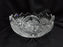 French Tazza, Fruit, Etched: Round Serving Bowl, 8 1/2" x 3 3/4" Tall, As Is