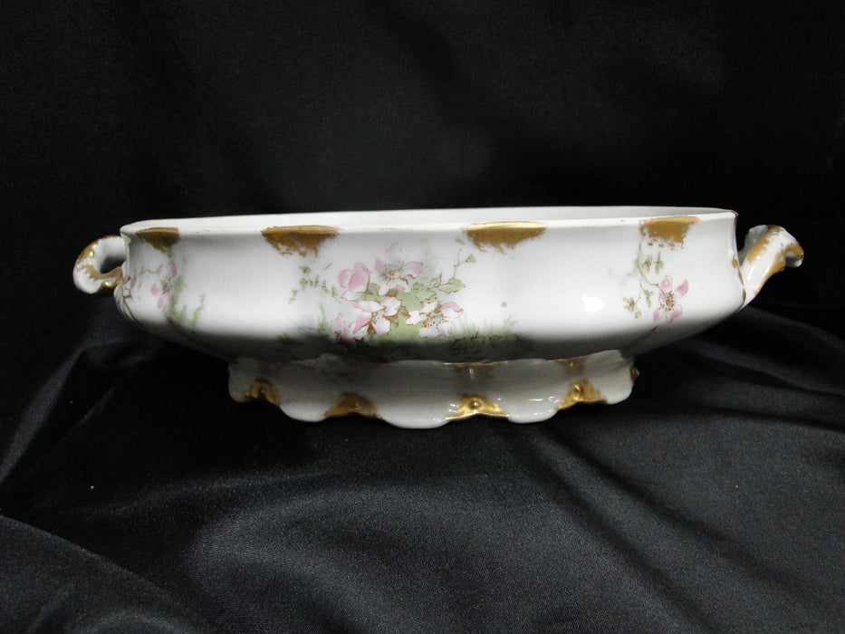 Haviland (Limoges) Schleiger 146, Gold Daubs: Oval Serving Bowl & Lid, As Is