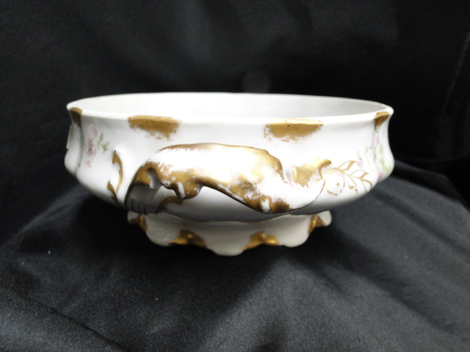 Haviland (Limoges) Schleiger 146, Gold Daubs: Oval Serving Bowl & Lid, As Is