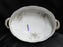 Haviland (Limoges) Schleiger 146, Gold Daubs: Oval Serving Bowl & Lid, As Is