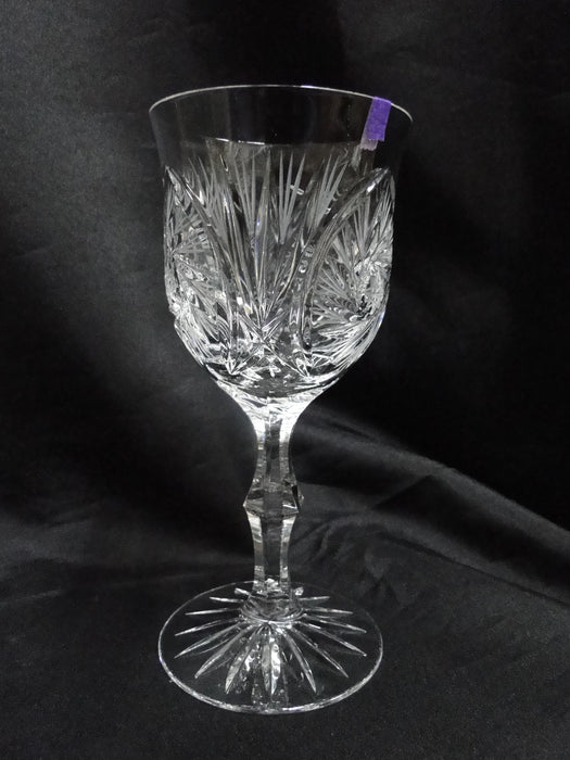American Cut Eleanor, Pinwheel, Fan: Water or Wine Goblet (s), 7 1/4" As Is
