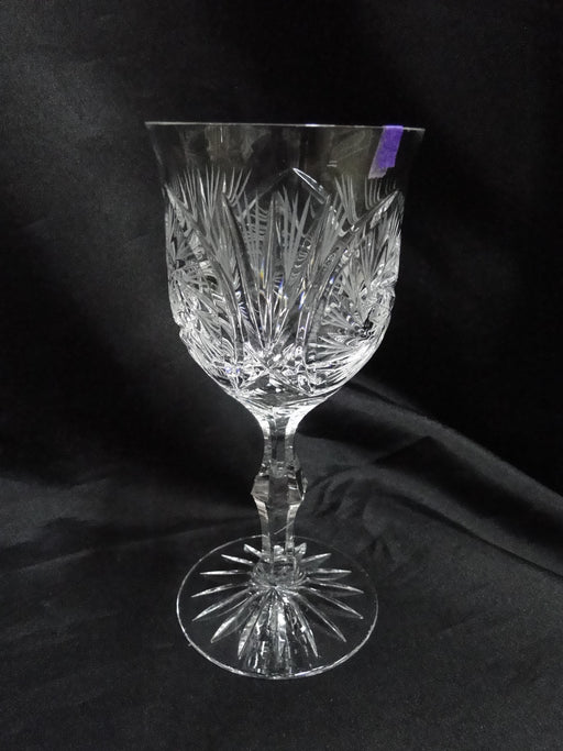 American Cut Eleanor, Pinwheel, Fan: Water or Wine Goblet (s), 7 1/4" As Is