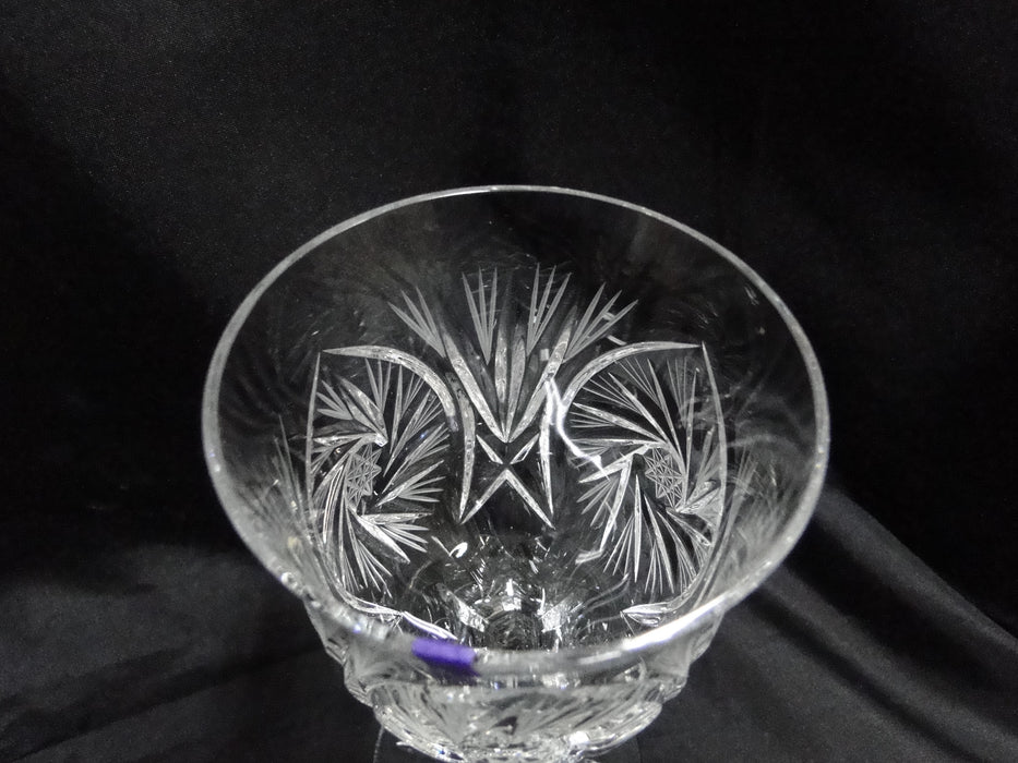 American Cut Eleanor, Pinwheel, Fan: Water or Wine Goblet (s), 7 1/4" As Is