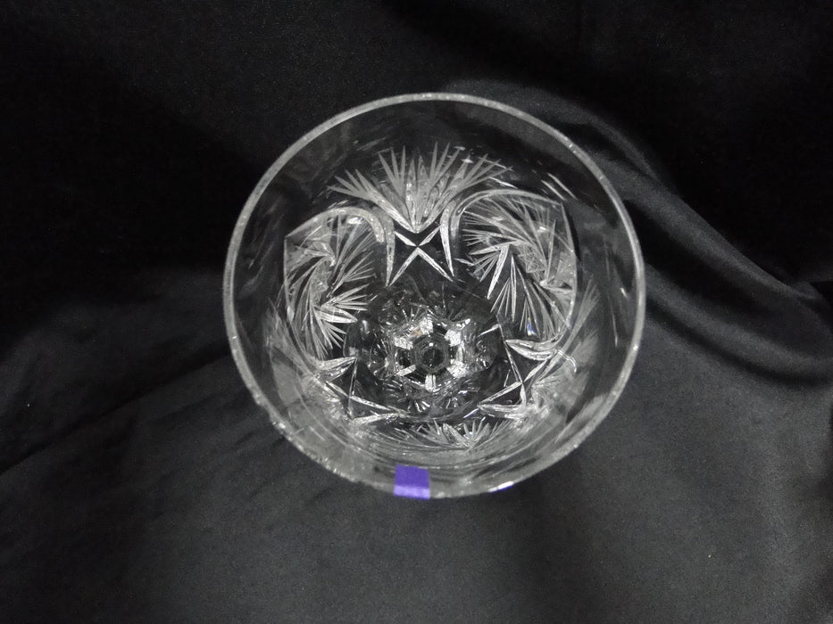 American Cut Eleanor, Pinwheel, Fan: Water or Wine Goblet (s), 7 1/4" As Is