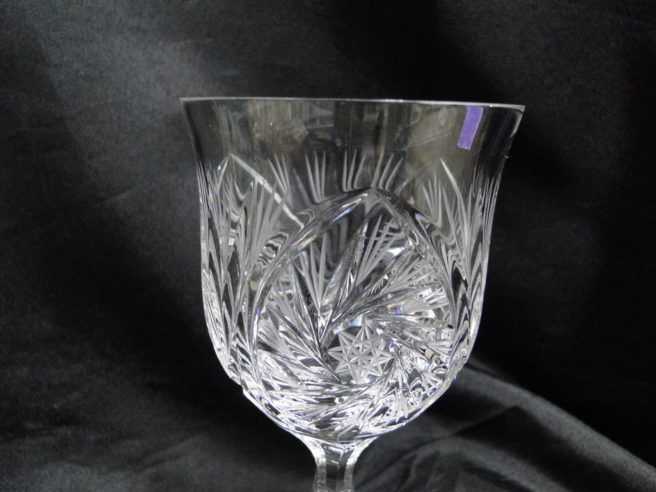 American Cut Eleanor, Pinwheel, Fan: Water or Wine Goblet (s), 7 1/4" As Is