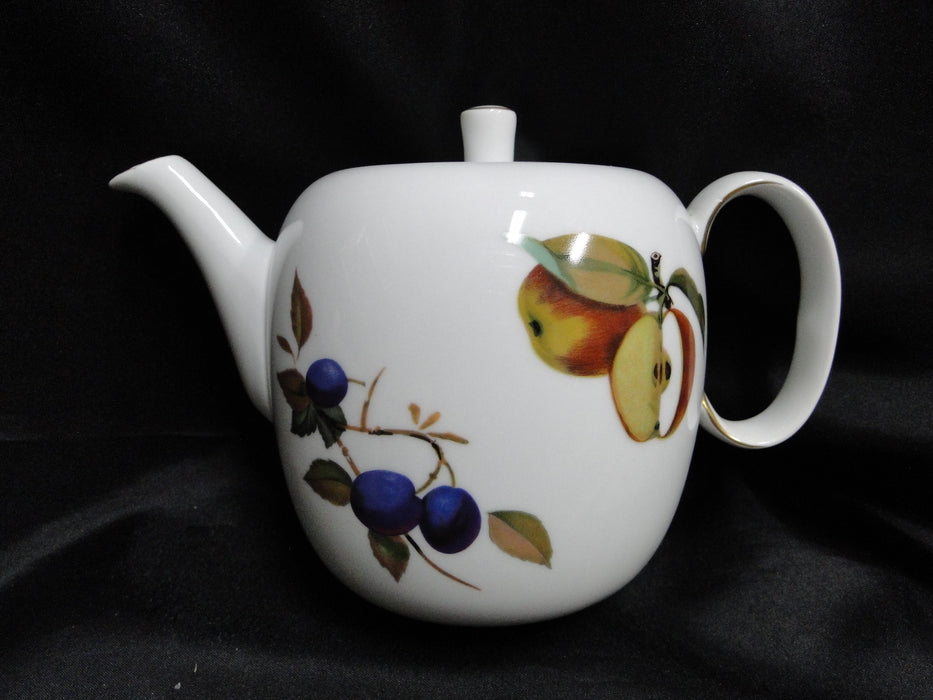 Royal Worcester Evesham Gold, Fruit: Teapot & Lid, 5 3/8" Tall, As Is
