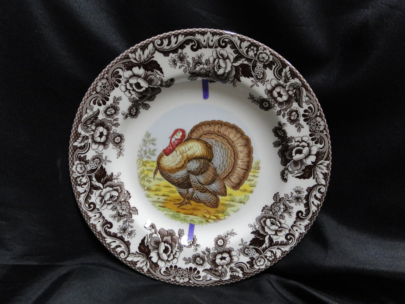 Spode Woodland Turkey Game Bird: Dinner Plate, 10 1/2", Flaw