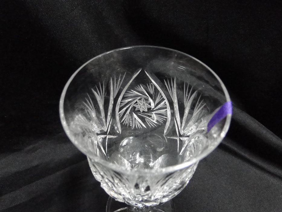 American Cut Eleanor, Pinwheel, Fan: Wine Glass (es), 5 3/4", As Is