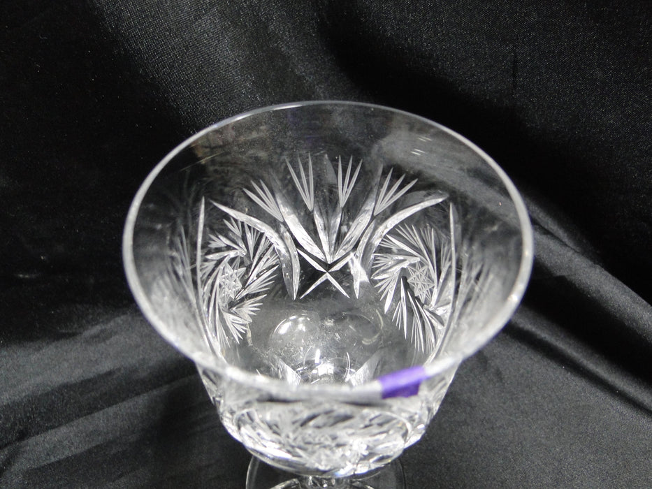 American Cut Eleanor, Pinwheel, Fan: Wine Glass (es), 5 3/4", As Is
