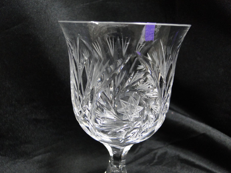 American Cut Eleanor, Pinwheel, Fan: Wine Glass (es), 5 3/4", As Is