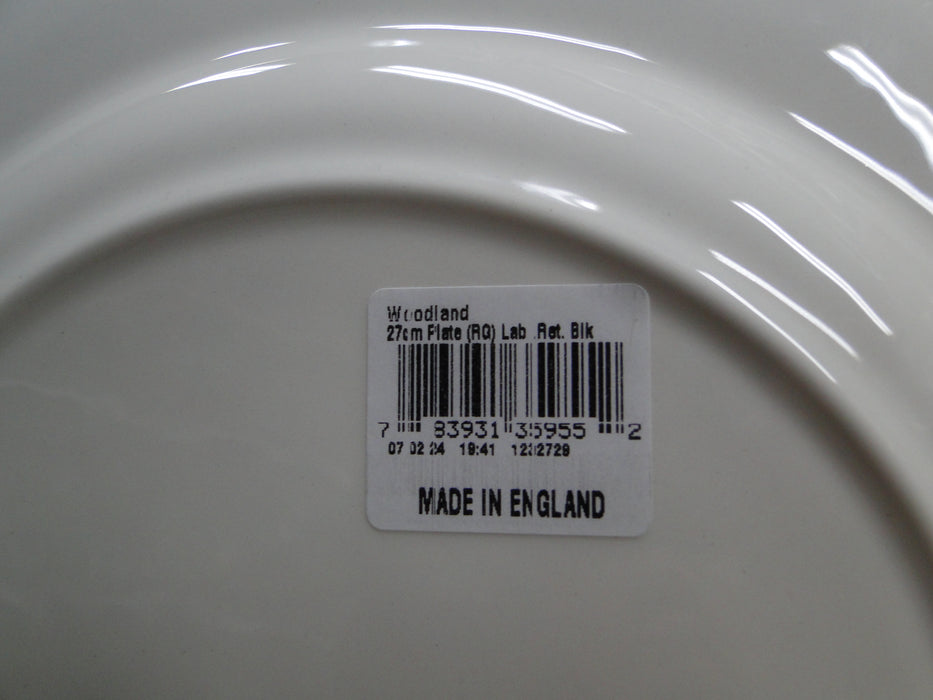 Spode Woodland Black Labrador Hunting Dog: Dinner Plate, 10 1/2", Flaw