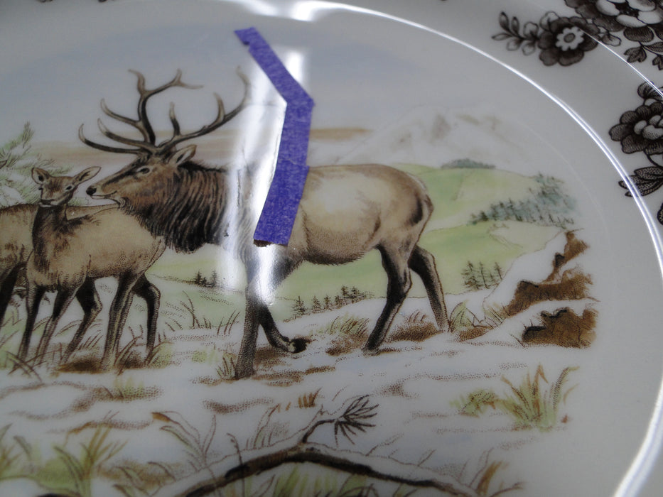 Spode Woodland Winter Scenes Elk: Dinner Plate, 10 1/2", Flaw