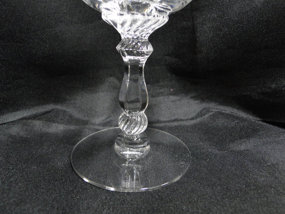 Heisey Rosalie #3408 Etched Floral: Champagne Sherbet, 5" Tall, As Is