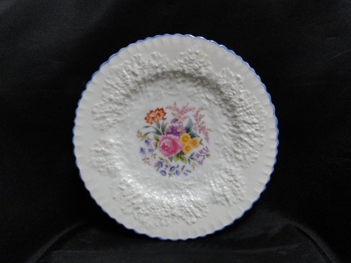 Spode Y3439, Savoy w/ Florals: Luncheon Plate (s), 8 1/2", Crazing & Discolor