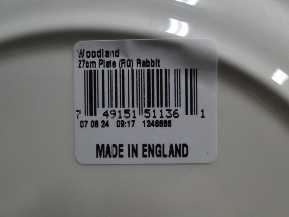 Spode Woodland Rabbit, Bunny, England: Dinner Plate, 10 1/2", Flaw