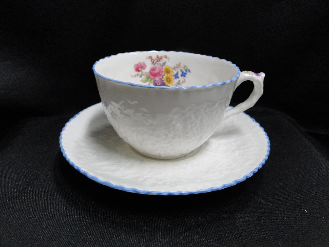 Spode Y3439, Savoy w/ Florals: Cup & Saucer Set (s), 2 3/8", Stains & Crazing