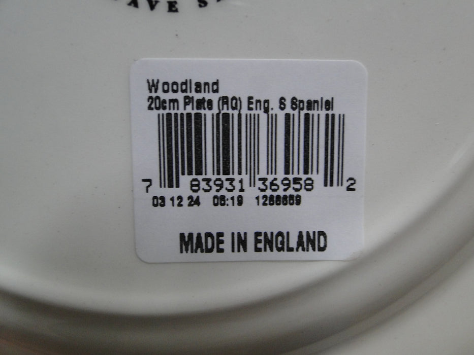 Spode Woodland English Springer Spaniel Hunting Dog: NEW Salad Plate, Box