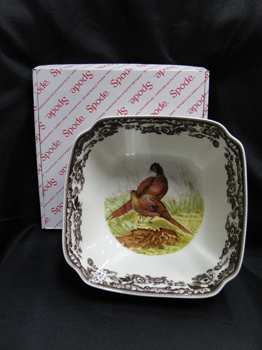 Spode Woodland Pheasant Game Bird: NEW Square Serving Bowl, 9 3/4", Box