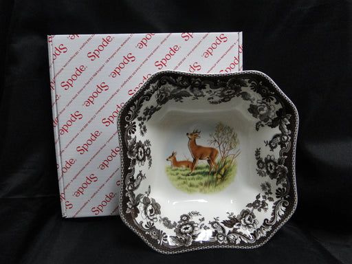 Spode Woodland Deer: NEW Square Serving / Salad Bowl, 9 1/2", Box