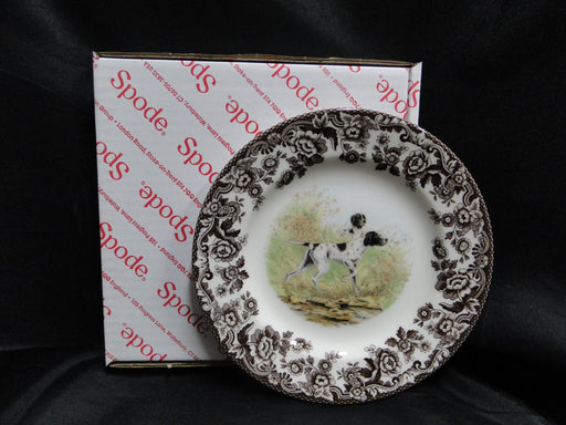 Spode Woodland Flat Coat Pointer Hunting Dog: NEW Salad Plate (s) 7 3/4", Box