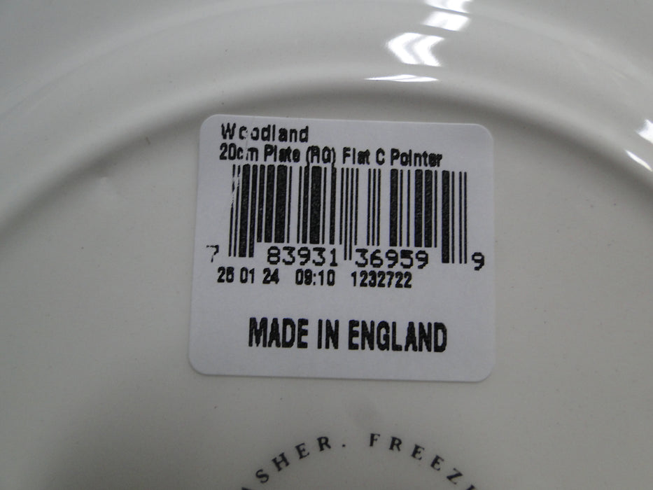 Spode Woodland Flat Coat Pointer Hunting Dog: NEW Salad Plate (s) 7 3/4", Box