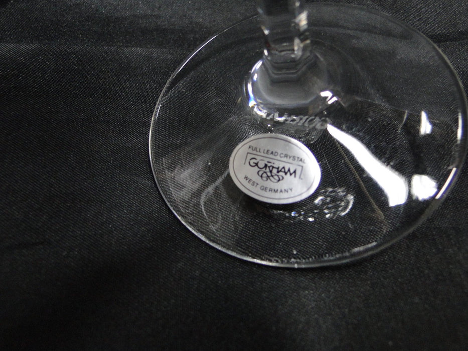 Gorham Diamond, Vertical Cuts: Wine Glass, 7 5/8" Tall, As Is