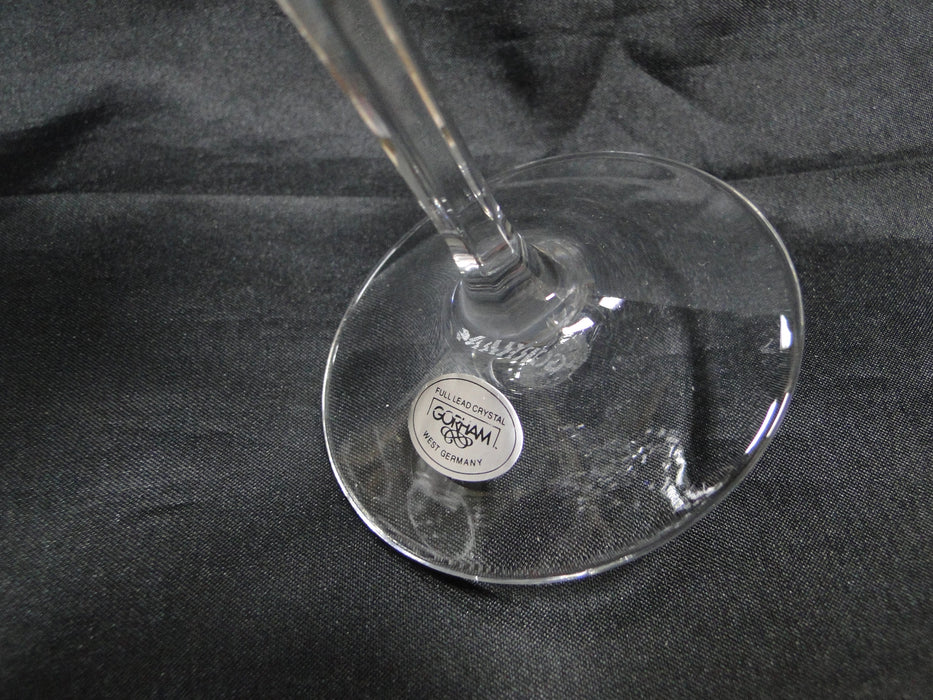 Gorham Diamond, Vertical Cuts: Wine Glass, 7 5/8" Tall, As Is