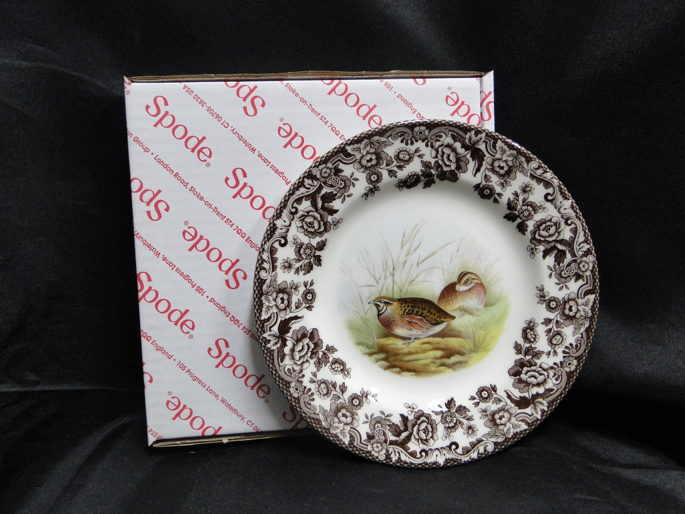 Spode Woodland Quail Game Bird, England: NEW Salad Plate (s), 7 3/4", Box
