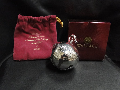 Wallace Silverplate Annual Ornament: 2003 Sleigh Bell Ornament w/ Box