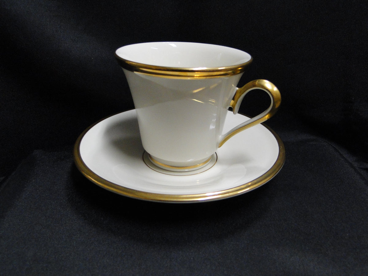 Lenox Eternal, Ivory w/ Gold Trim Cup & Saucer Set (s), 3 1/8", Dishw — Dishes Encore