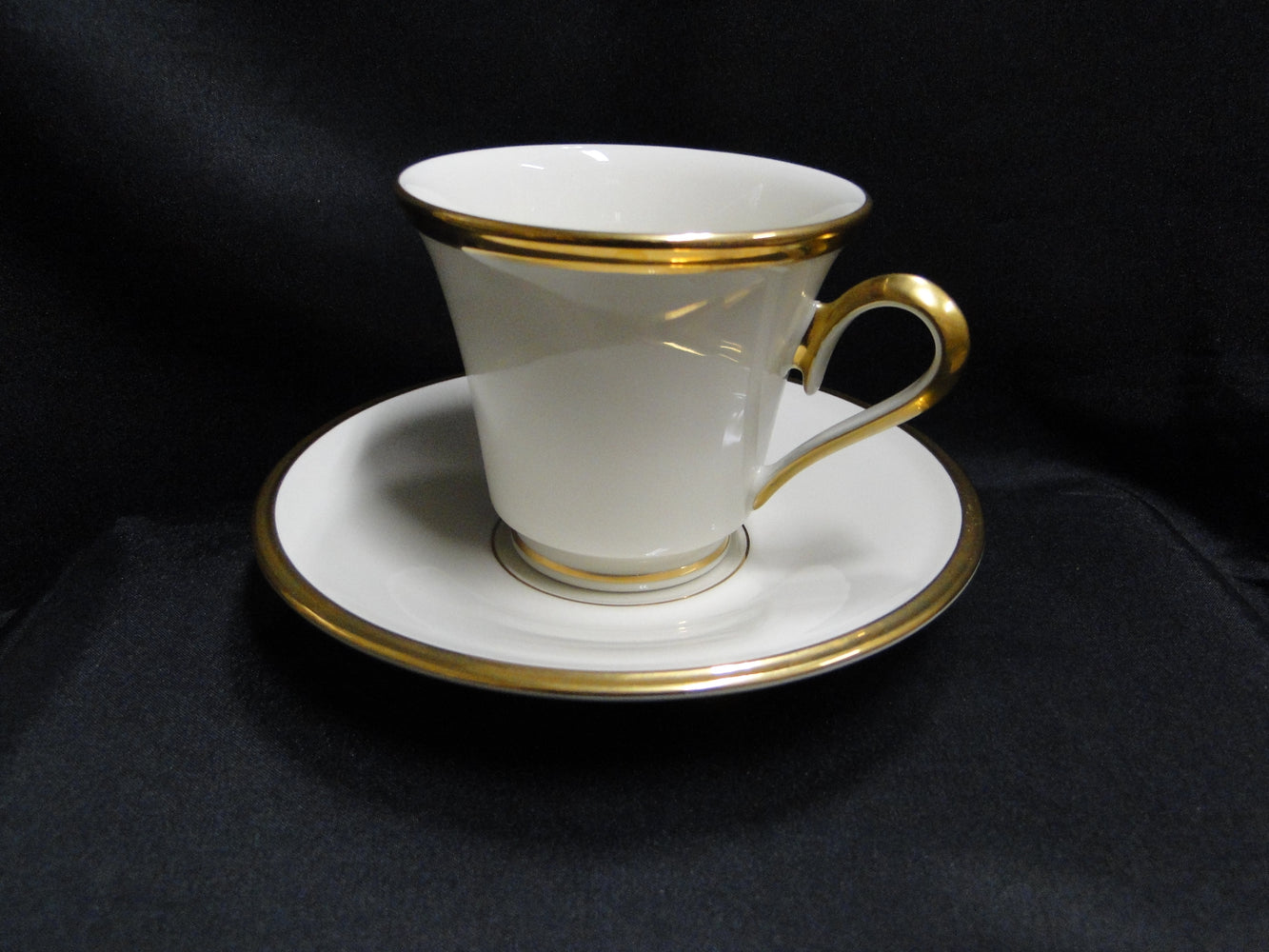 Lenox Eternal, Ivory w/ Gold Trim: Cup & Saucer Set (s), 3 1/8" Tall