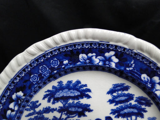 Copeland Spode's Tower Blue: Blue Flowers & Scene: Bread Plate, 5 1/2", Crazing