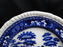 Copeland Spode's Tower Blue: Blue Flowers & Scene: Bread Plate, 5 1/2", Crazing