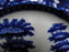 Copeland Spode's Tower Blue: Blue Flowers & Scene: Bread Plate, 5 1/2", Crazing