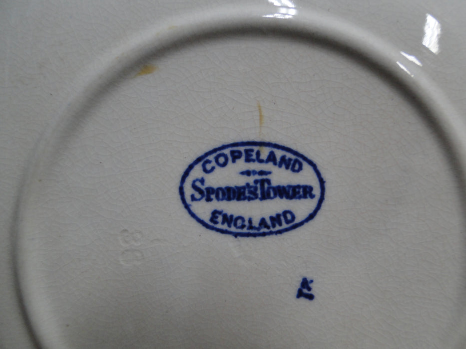 Copeland Spode's Tower Blue: Blue Flowers & Scene: 6 3/4" Saucer Only, As Is