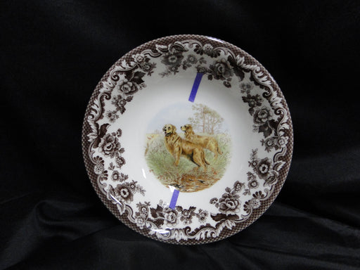 Spode Woodland Golden Retriever: Ascot Salad / Soup Bowl, 8", Flaw