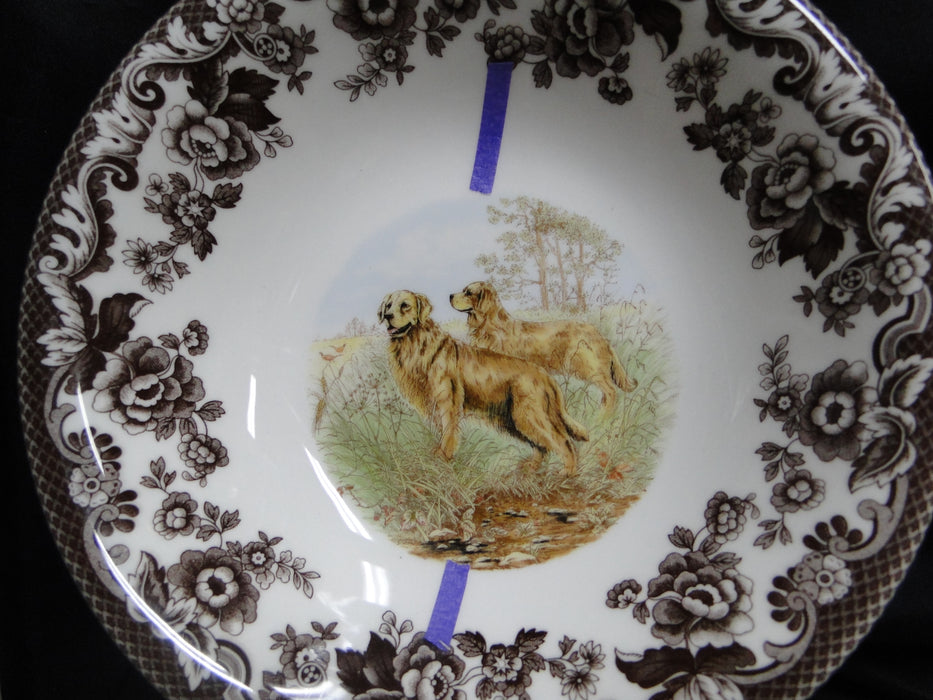 Spode Woodland Golden Retriever: Ascot Salad / Soup Bowl, 8", Flaw