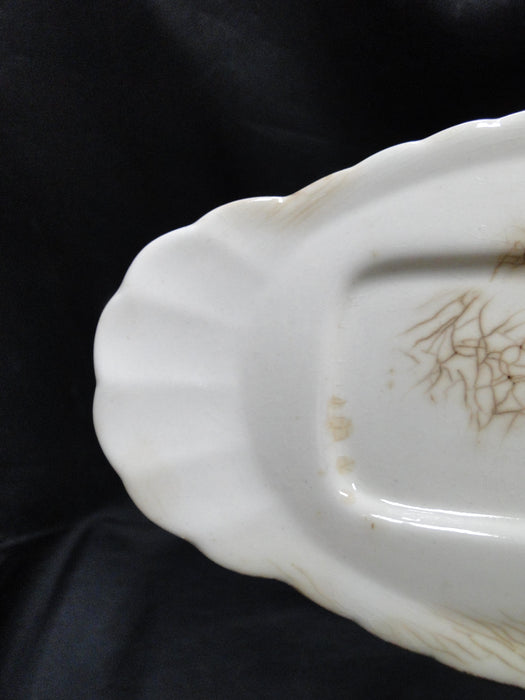 Myott Staffordshire Olde Chelsea, Cream w/ Swirl: Butter Dish & Lid, As Is