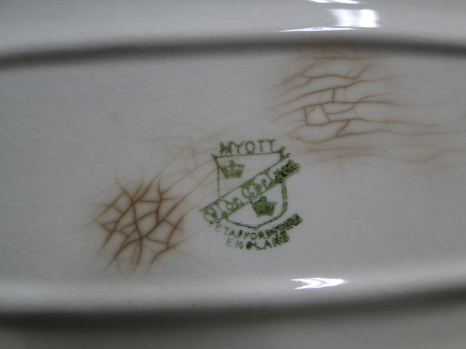 Myott Staffordshire Olde Chelsea, Cream w/ Swirl: Butter Dish & Lid, As Is