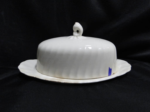 Myott Staffordshire Olde Chelsea, Cream w/ Swirl: Butter Dish & Lid, As Is