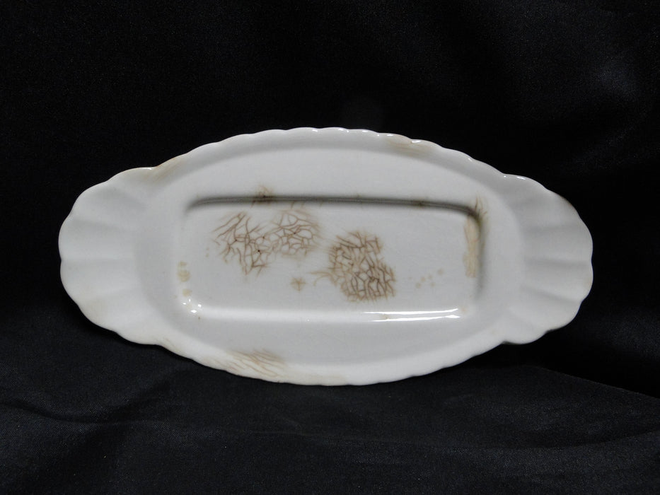 Myott Staffordshire Olde Chelsea, Cream w/ Swirl: Butter Dish & Lid, As Is