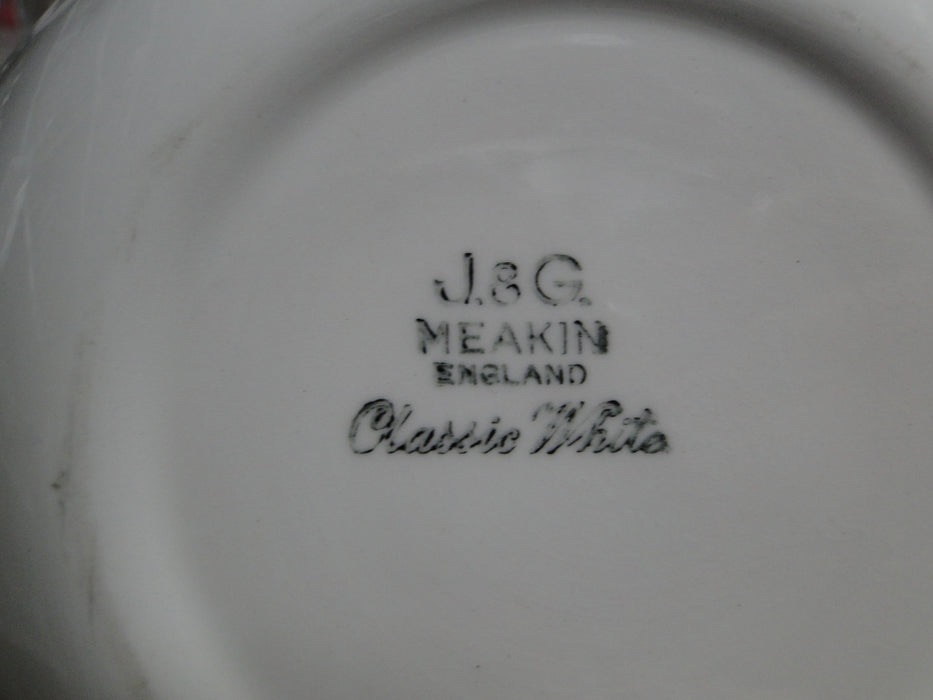 Meakin, J & G, Classic White, Ribbed Rim: Round Serving Bowl, 8 1/2" x 2 1/4"