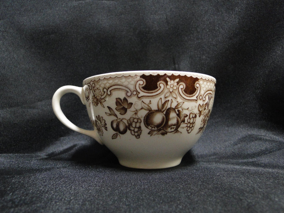 Johnson Brothers Harvest, Fruit, Brown Florals: Cup & Saucer Set, 2 1/4 Discolor