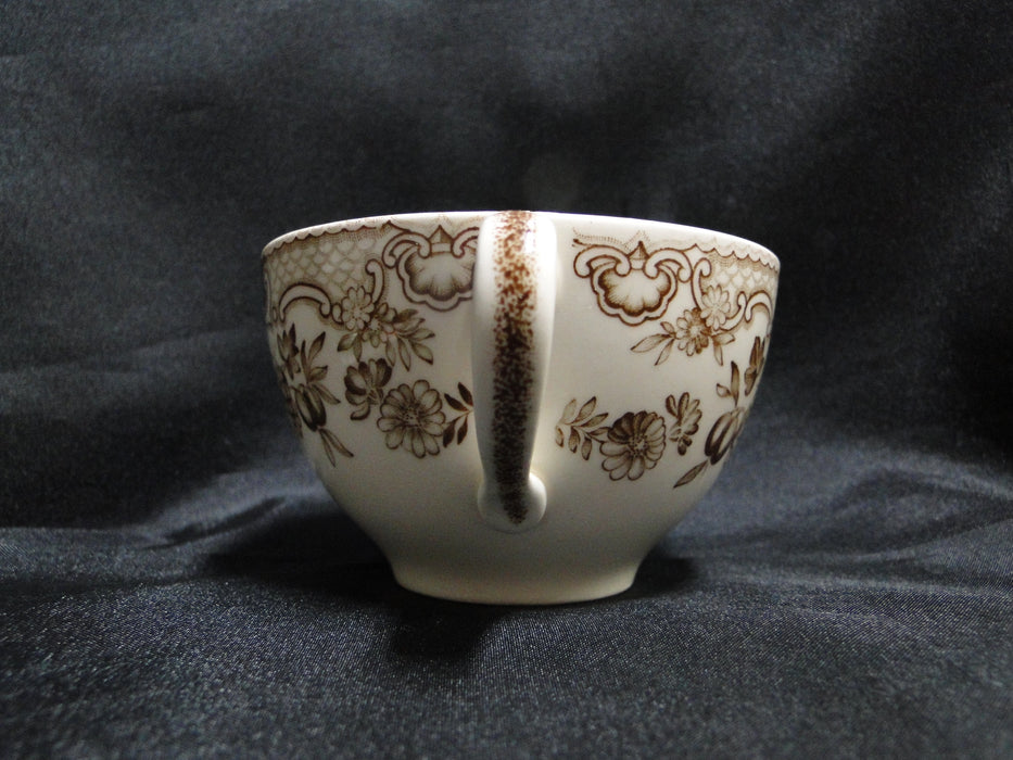 Johnson Brothers Harvest, Fruit, Brown Florals: Cup & Saucer Set, 2 1/4 Discolor