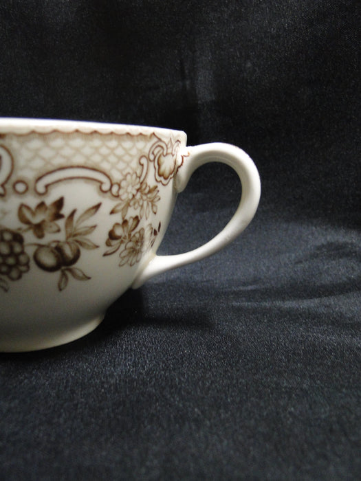 Johnson Brothers Harvest, Fruit, Brown Florals: Cup & Saucer Set, 2 1/4 Discolor