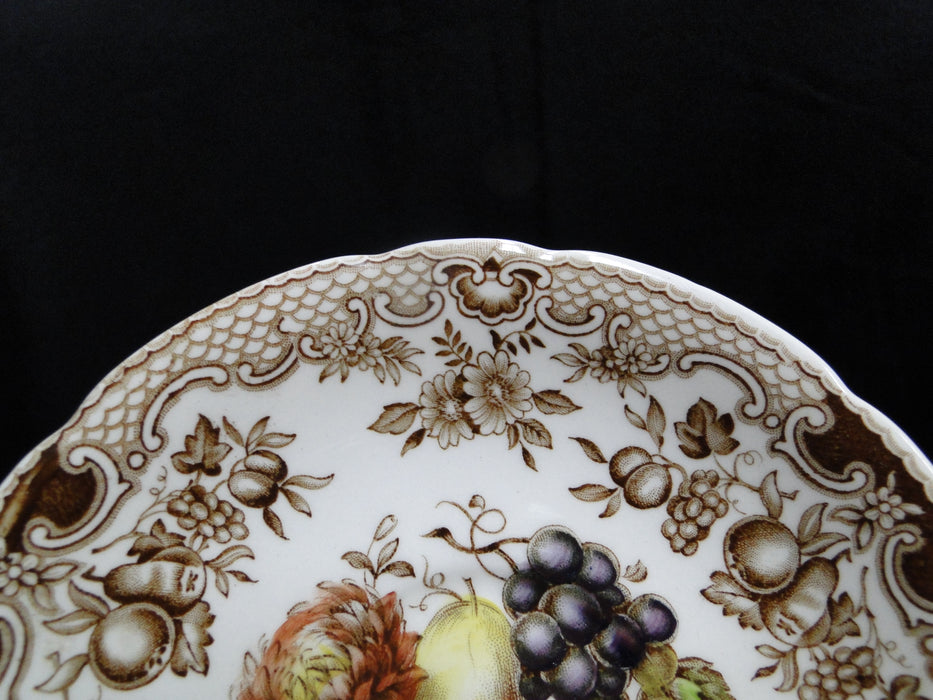 Johnson Brothers Harvest, Fruit, Brown Florals: Cup & Saucer Set, 2 1/4 Discolor