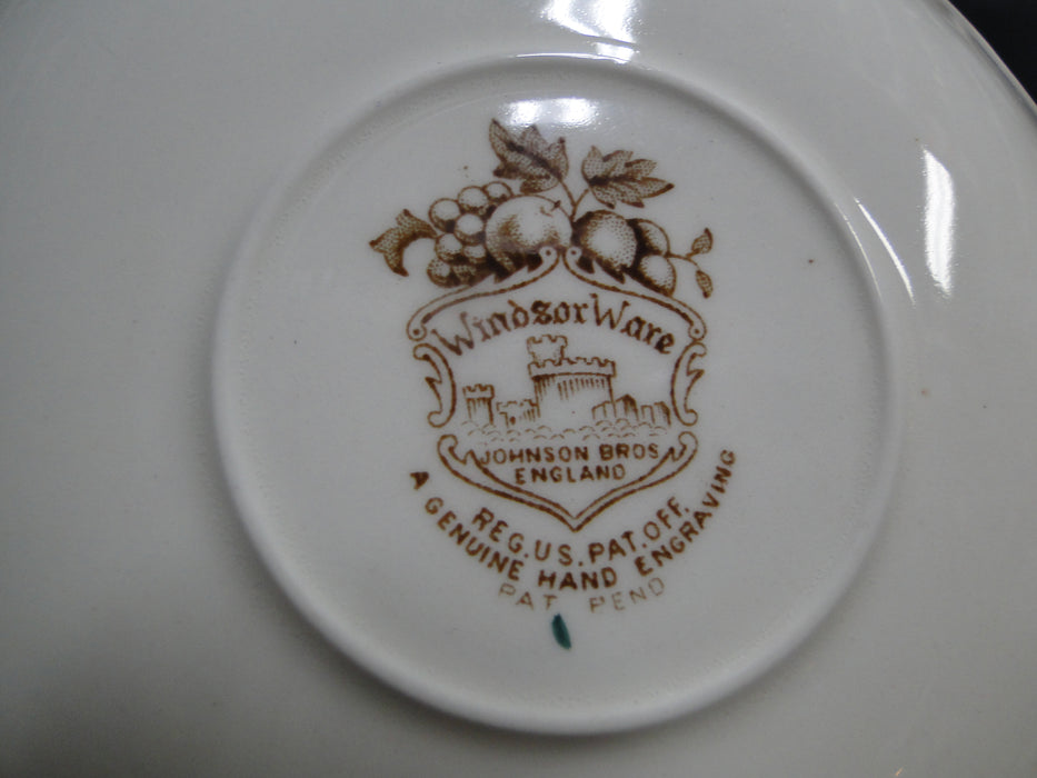 Johnson Brothers Harvest, Fruit, Brown Florals: Cup & Saucer Set, 2 1/4 Discolor