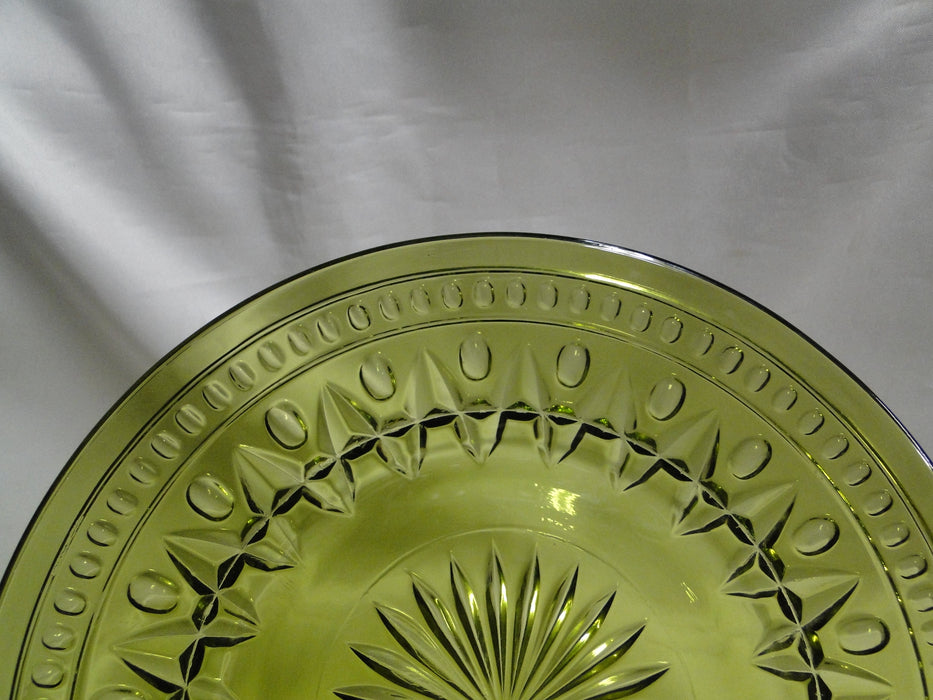 Colony Park Lane Green, Pressed, Geometric: Luncheon Plate, 8 1/2"